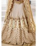 wedant FAshion Wedding Heavy Work Dulhan Collection Self Design Lahengha Choli Beige & Gold